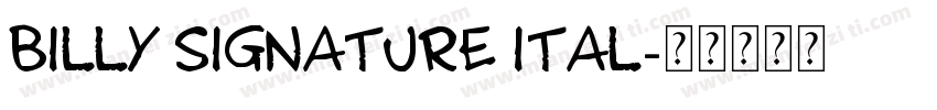 Billy Signature Ital字体转换